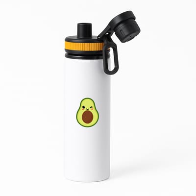 Hacebo® - Avocado's waterfles met draaidop oranje - Avocado - Fruit liefhebbers - Vrucht - gezond eten - fruit - water fles - 850ML