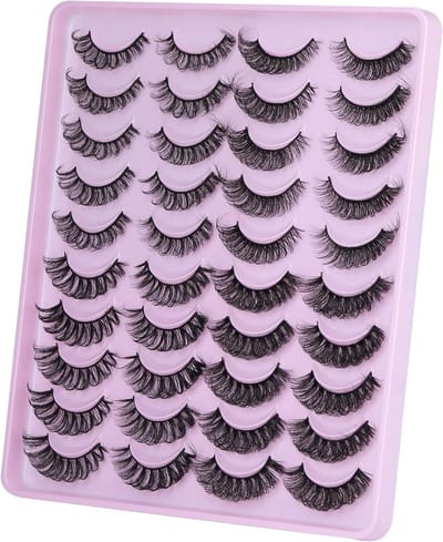 Nep Wimpers - Natuurlijke Look - Dagelijks Gebruik - Handgemaakt Synthetisch - 20 Paren - Paars