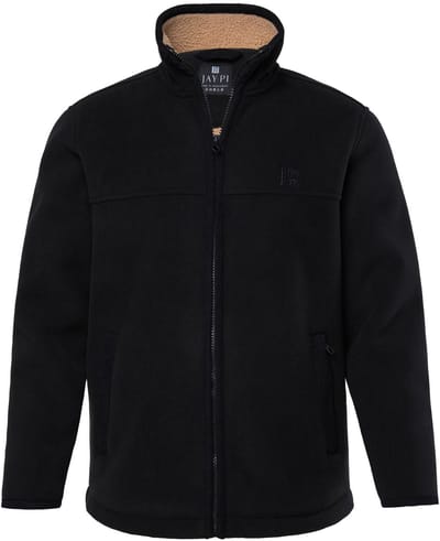 JAY-PI - Heren - Fleece jas outdoor level 4 fleece opstaande kraag - Zwart - Maat 3XL