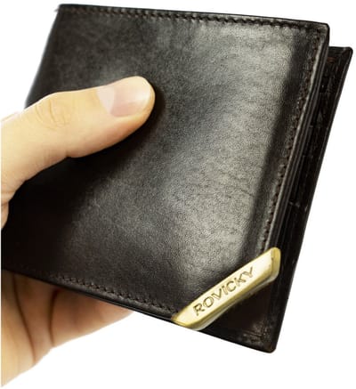 Rovicky - Serie - Lederen Herenportefeuille - RFID Bescherming - Klassieke Stijl