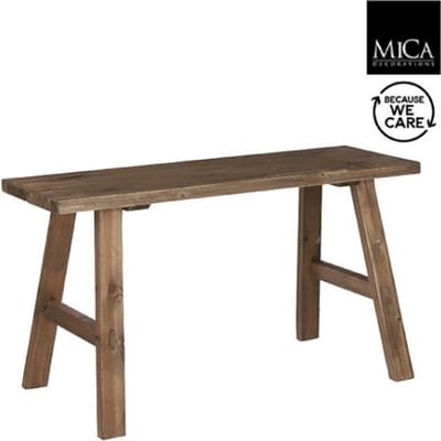 Mica Decorations Bold Houten Bankje - L80 x B37 x H44 cm - Gerecycled Hout - Bruin