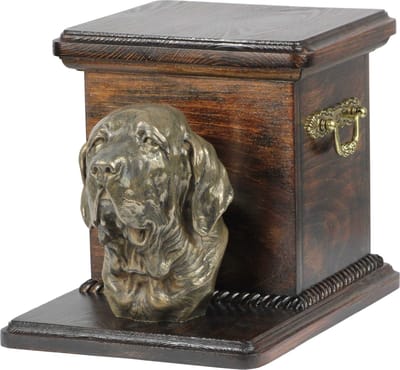 Elegante urn voor Fila Brasileiro met hondenbuste