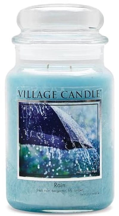 Scented Candle in Glass with 2 Wicks - Rain Scent - 737 g - Premium Quality
