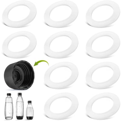 Vervangende O-Ringen voor SodaStream Lids - Perfecte Dichtingen voor 1L Plastic Flessen, PET Flessen en Sprankelend Water Apparaten (Verpakking van 10)