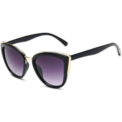 Gradient Eyewear Cateye Zonnebril Dames Klassieke Cateye Zonnebril Dames Brillen voor Dames Spiegel UV400 1PC black