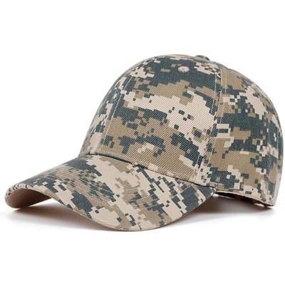 Casquettes de Baseball Camouflage Militaire Légères Unisexes Printemps et Automne Chapeaux Casuels Réglables d'Extérieur Chapeau Anti-Soleil beige