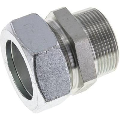 42L & R1-1/2'' Verzinkt Stalen Rechte Snijringkoppeling Buitendraad 160bar ISO 8434-1