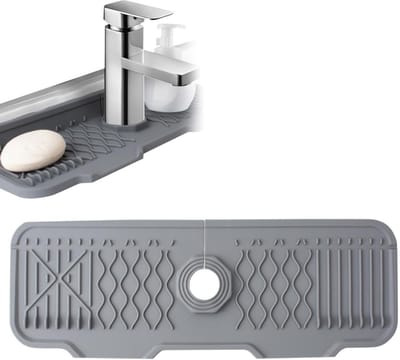 Dailygoods- Spatbeschermer Flexibel - Gootsteenmat - Siliconen Kraanmat - Draagbaar - Opvouwbaar - Geschikt voor verschillende kranen