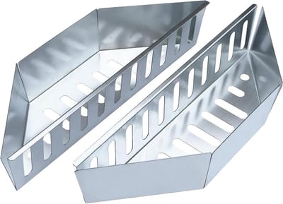 Houtskoolmand 2 stuks - Vuurkorf Grill - Buiten Koken - Hittebestendig Ontwerp - 39 x 13 x 8 cm - Zwart