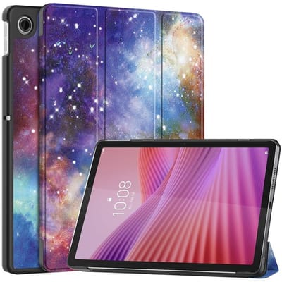 Coverup Tablethoes geschikt voor Lenovo Tab 10.1 TB311FU Hoesje - Tri-Fold Book Case met Wake/Sleep - Galaxy