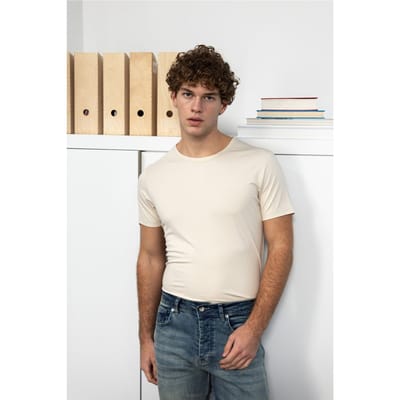 Heren Slim Fit Katoenen Rundhals T-shirt
