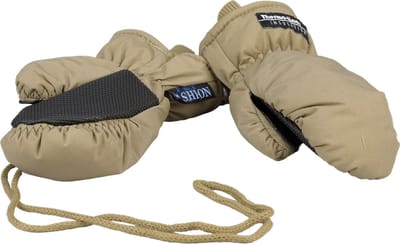 Wanten Kinderen met Touwtje - Waterdicht - Ski Wanten - 4-5j - Donker Beige