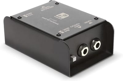 Passieve DI Box - Signaalomvormer Audio - Muziek Signaal Verwerken - Omschakelbare Invoersgevoeligheid - 110 x 73 x 42 mm
