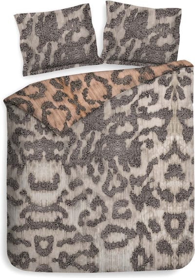 Heckettlane Dekbedovertrek Artimis - Bedlinnen met print - 200x220 - Natural - Dekbedhoes van 100% Katoen-Satijn