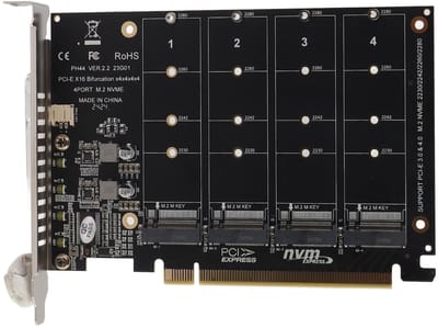 Dailygoods - Dailygoody - 4-poorts Host Controller - PCI-e Uitbreidingskaart - Eenvoudige installatie - M.2 converter - Voor computeroptimalisatie - Gesc...