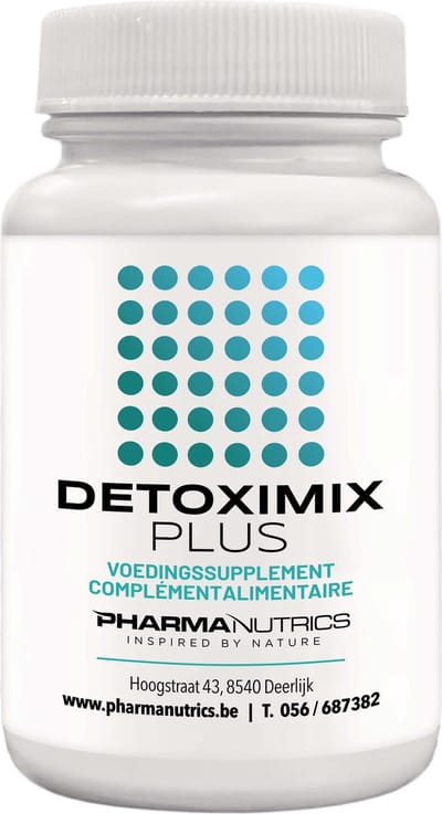 DETOXIMIX PLUS 60 V-CAPS PHARMANUTRICS // DETOX KUUR // ANTI OXIDANTEN // MARIADISTEL // SELENIUM//CHOLINE// N-ACETYL L-CYSTEINE//