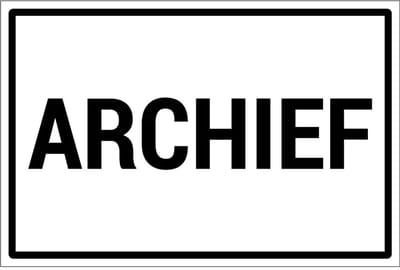 Archief sticker | 18 x 12 cm