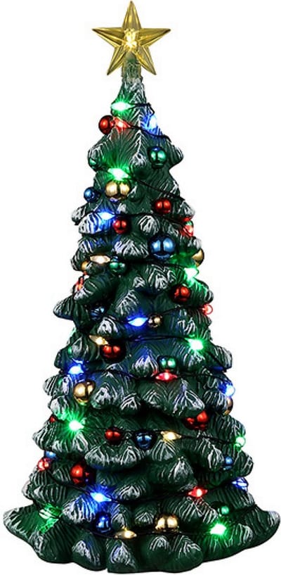 Lemax - Snowy Christmas Tree 16.5 cm - Met Licht