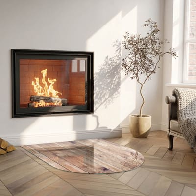 Coloray Vloerplaat Houtkachel - Plaat voor Onder Kachel - 100 cm x 100 cm - Kachel Vloerplaat - Bruin Vloerplaat Kachel - Onderplaat Voor Houtkachel - Vloerplaat Openhaard - Houtkachel Accessoires - Verwarmingsaccessoires