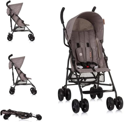 Kinderwagen Buggy - Reisbuggy Compact - Onderweg Comfort - 5-punts gordel - 66 x 46 x 100 cm - Beige
