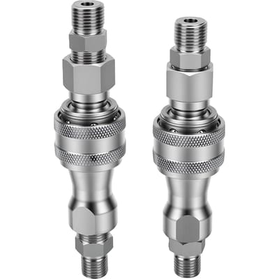 2 Sets Hydraulische Snelkoppeling Adapter Geschikt voor AGT Minigraver Metrisch M14 Vrouwelijk naar M16 Mannelijk Hydraulische Slangkoppeling