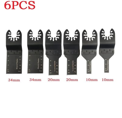 DW4Trading Multitool Zaagblad Hcs Set van 3x2 Stuks 10,20 en 34 mm Breed