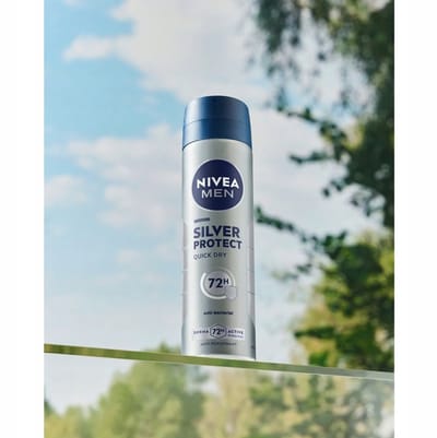 NIVEA MEN Silver Protect - Antibacteriële Antiperspirant Spray - 250ml - Snel Droog - Met Zilverionen