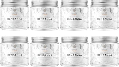BEN&ANNA - whitening tandpasta met fluoride - 100 ml - 8 Pak - Voordeelverpakking