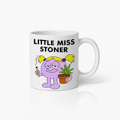 Grappige Little Miss Stoner Mok – Humoristische Cannabis Liefhebber Beker – Cadeau voor Marihuana Fans