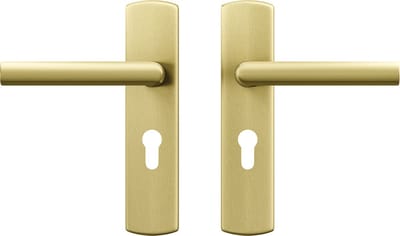 AXA Deurbeslag set Binnendeur - Curve Klik Milan - Deurkruk Goud - met cilindergat - PC55 - Deurklink met schild