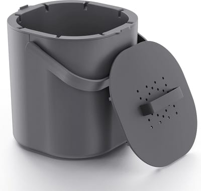 Keuken GFT Afvalemmer 6L met Koolstoffilter en Hangend Deksel