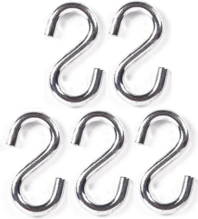 Benson S-haak / ophanghaak - 5x - van metaal - 4.7 mm