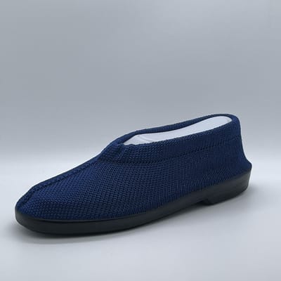 Gebreide Portugese Schoen - Blauw Kobalt - Maat 36 - Instappers - Pantoffel
