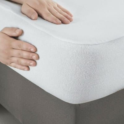 Tavas Pamura Waterdichte Matrasbeschermer - 100x200 cm - Incontinentie Matrashoes - Molton Stretch - Rondom Elastiek - Ademend - Waterproof hoeslaken - 100% Katoenen Badstof - Wit