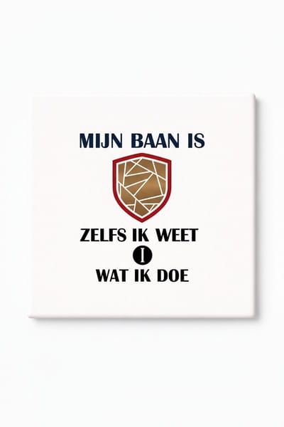 Grappige Nederlandse Werk Quote Keramische Tegel – Mijn Baan Is Schild Design Decoratieve Cadeau Tegel voor Kantoor Humor Liefhebbers