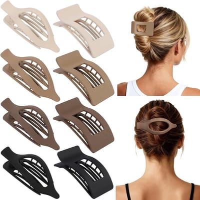 8-delige Haarclipset met Sterke Grip, Matte Grote Klemmen voor Dun en Dik Haar, Perfect voor Stijlvolle Haarstijlen en Opsteekkapsels