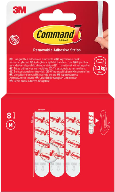 3M Command Navulverpakking Strips, Maat S, wit