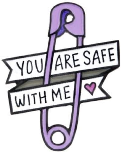 Pin Broche - enamel pin - kledingspeld - Safe with me