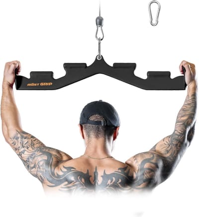 Professionele Lat Pulldown Stang met 6 Handvatten voor Krachttraining Rug