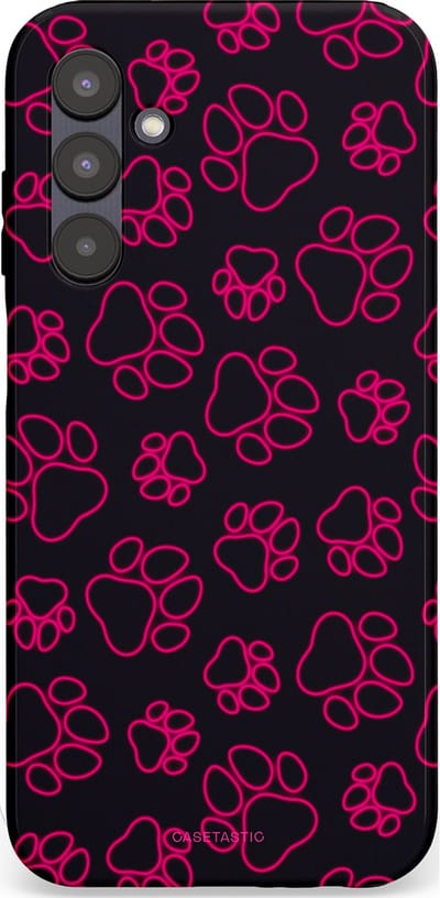 Casetastic Hoesje Geschikt voor Samsung A25 - Stijlvolle Beschermende Duo-layer Case - Neon pootjes