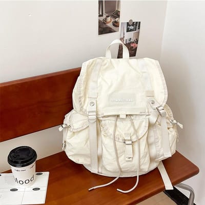 Nouveau Sac à Dos Décontracté Grande Capacité Nylon Léger Sac à Dos Court Voyage Sac d'École Étudiant