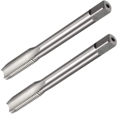 Dailygoods- Fluitkraan 2 Stuks - M8 x 1 mm - H2-tolerantie - Hoge Snelheid Staal - Ongecoate Schroefdraadkraan - Voor Reparatie en Nieuwe Schroefdraad - Draadkraan
