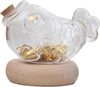 Glazen Spaarpot - Geldkist Munten - Geld Besparen - Transparant Design - 10x10x10 cm - Transparant