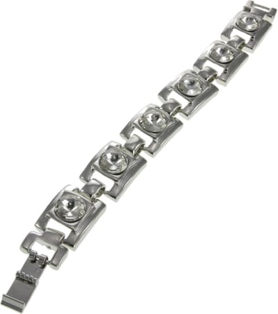 Behave - Armband dames - zilverkleur - elegante avondstijl - 17,5 cm