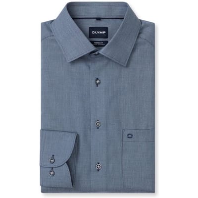OLYMP Luxor Overhemd, Modern Fit, New Kent, Marineblauw