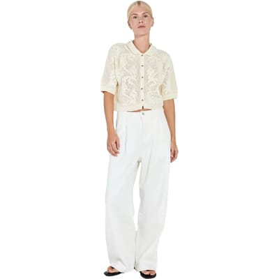 Vrouwen wide leg jeans Norr Kenzie Pleat
