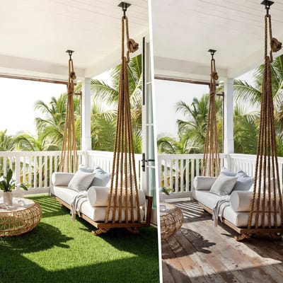 Gras Klik Tegels Terrastegels 22 Stuks 2m² 30x30 cm - Vloerbedekking voor Terras
