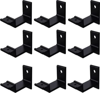 Hermeta leuninghouder 3541-18 - Zwart - Aluminium - Keilboutbevestiging - Vlak zadel - 9 stuks