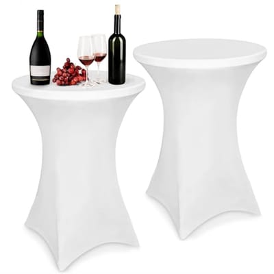 Stretch tafelhoezen voor statafels 80 x 110 cm - 2 stuks spandex hoezen, ideaal voor feestelijke gelegenheden