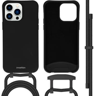 imoshion Color Backcover met afneembaar koord voor de Apple iPhone 14 Pro Max - Zwart